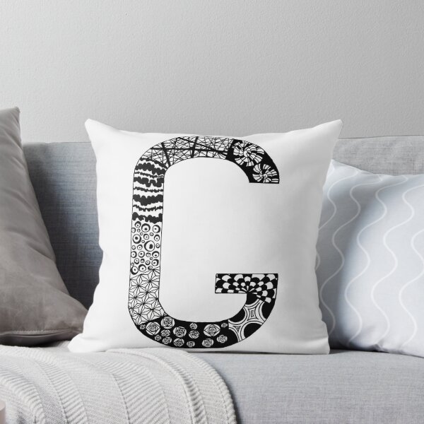 Item preview, Letter G Zentangle designed and sold by SavannaHandmade.