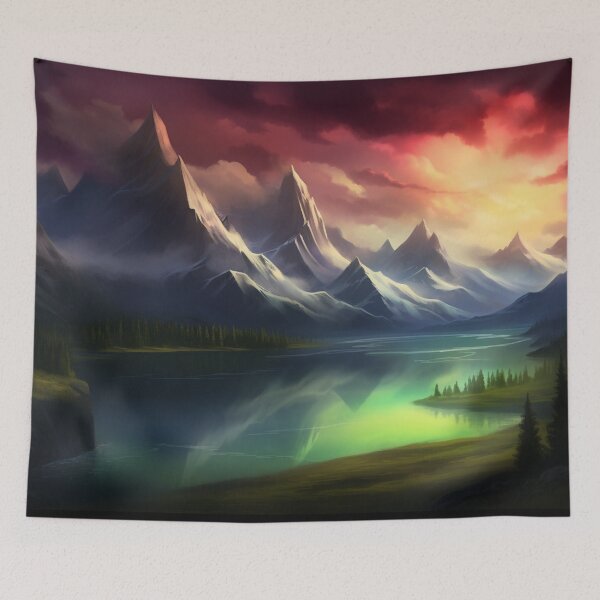 Item preview, Fantasy Landscape - Emerald Lake designed and sold by Fantasy Masterpiece.
