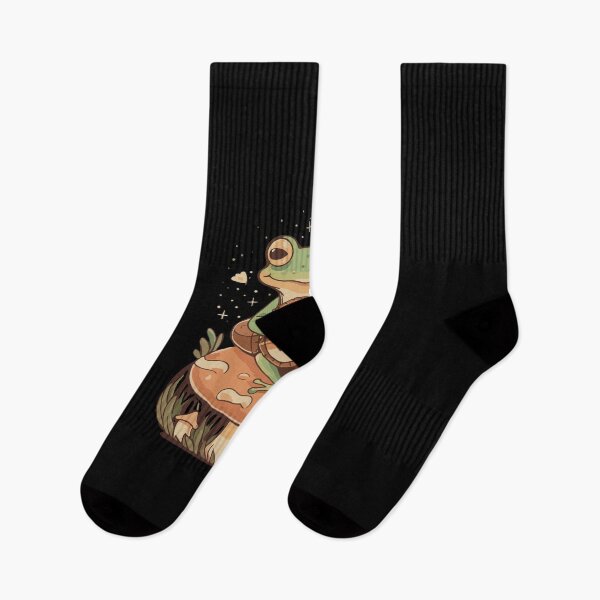 Item preview, Cottagecore Aesthetic Frog Playing Banjo on Mushroom Cute  designed and sold by love3617.
