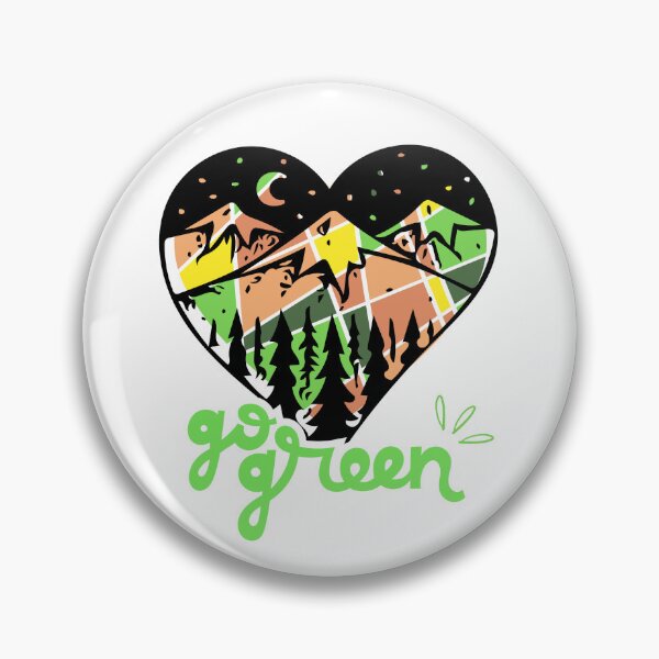 Item preview, Heart Go Green Outdoor Adventure Mountain Design, Explore Outdoors, Nature Lover  designed and sold by EVTrendyShop.