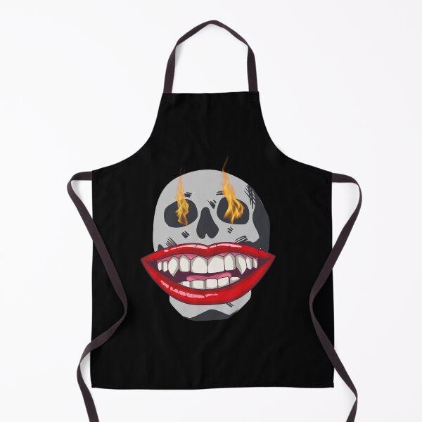 Item preview, Smiling Skull with Vampire Teeth and Flames designed and sold by ossiagraphics.