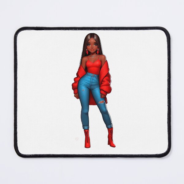 Item preview, Valentine´s Day Afro Girl Design, Fashion Woman, Red Valentine Design designed and sold by gabrielakrall.