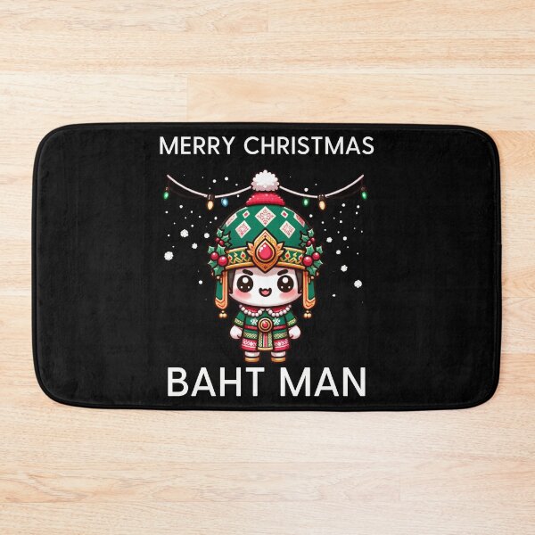 Item preview, Merry Christmas Baht Man designed and sold by designedfeeling.