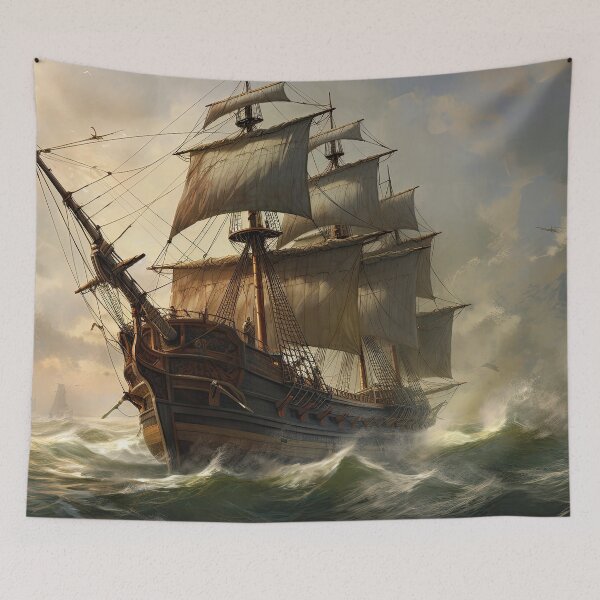 Item preview, A Pirate Ship Sailing Through Some Choppy Seas designed and sold by Good Candy.