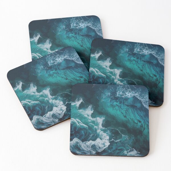 Item preview, The Blue Ocean Waves designed and sold by Vector Scout Lab.