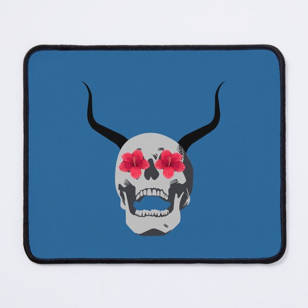 Item preview, Horned Skull with Flowers designed and sold by ossiagraphics.