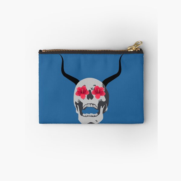 Item preview, Horned Skull with Flowers designed and sold by ossiagraphics.