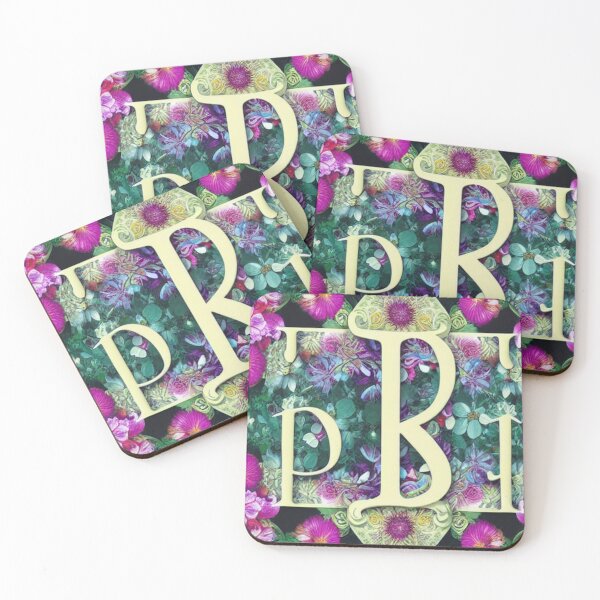 Artikelvorschau, Botanische Blumen Alphabet B-Muster Kunst für das neue Jahr entworfen und verkauft von Sparkdesigner2.