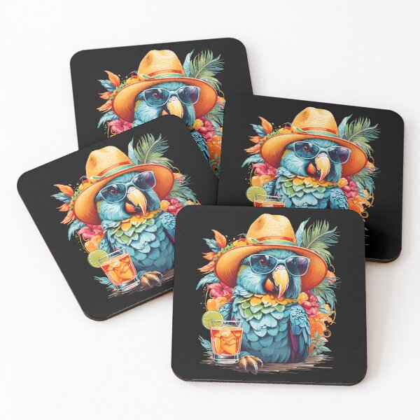 Item preview, Chubby Parrot with Refreshing and Sunglasses: Sunsets, Sips, and a Splash of Sass designed and sold by MindWave THC.
