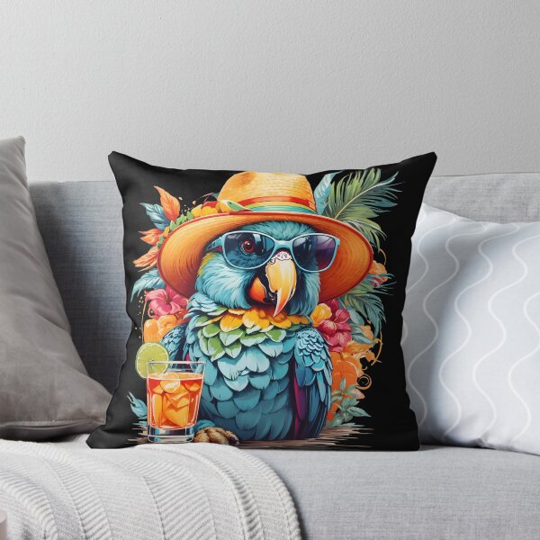 Item preview, Chubby Parrot with Refreshing and Sunglasses: Sunsets, Sips, and a Splash of Sass designed and sold by MindWave THC.
