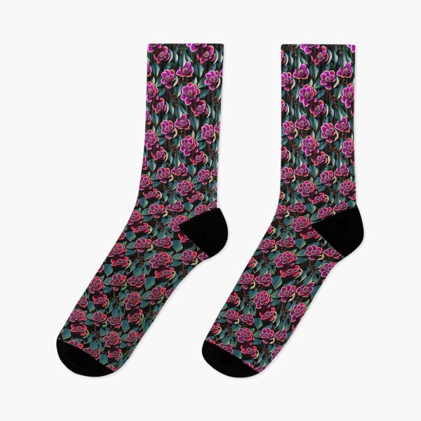 Item preview, Indigo and Rose Floral Print designed and sold by LibraryOfBorges.