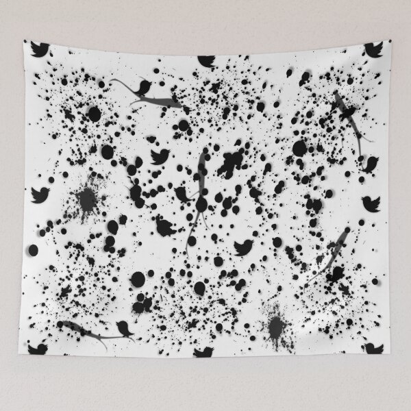 Item preview, Pattern. Paint Splats, Birds and Twigs designed and sold by KC Morcom.