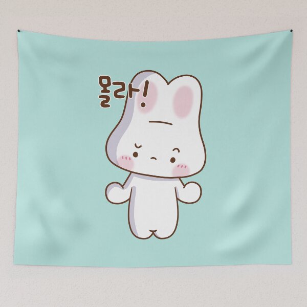 Item preview, Kawaii Bunny Saying “몰라!” - Adorable and Funny designed and sold by Kimchi-style-.