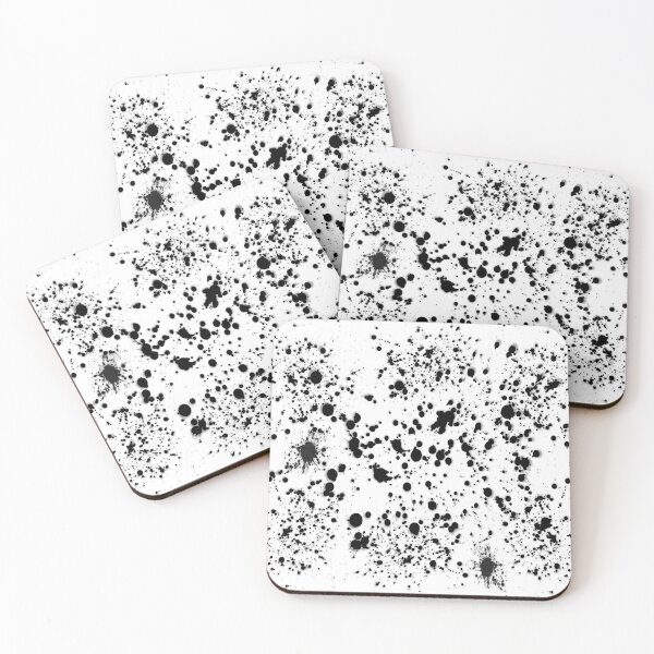 Item preview, Black and White Paint Splat Pattern designed and sold by KC Morcom.
