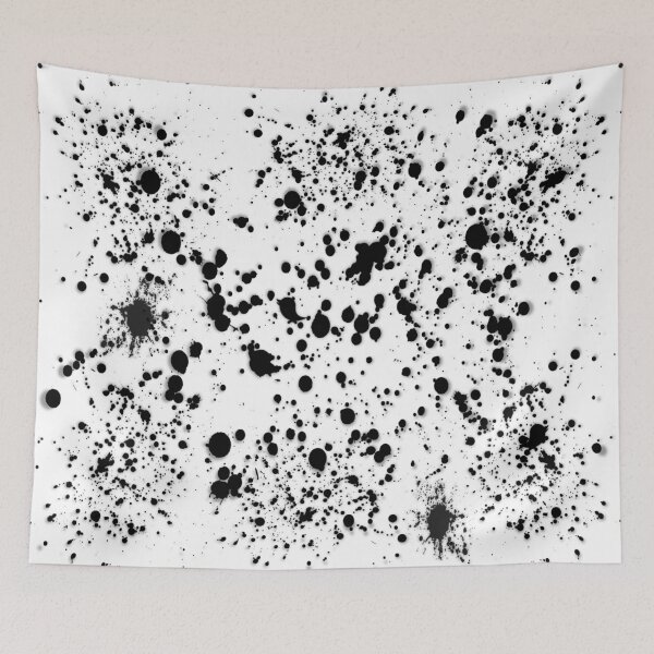 Item preview, Black and White Paint Splat Pattern designed and sold by KC Morcom.