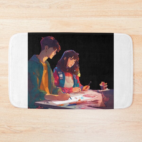 Item preview, Young Boy and Girl Discussion on Art designed and sold by SpicyOne.