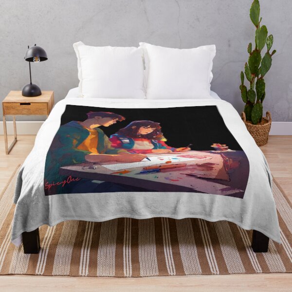 Item preview, Young Boy and Girl Discussion on Art designed and sold by SpicyOne.