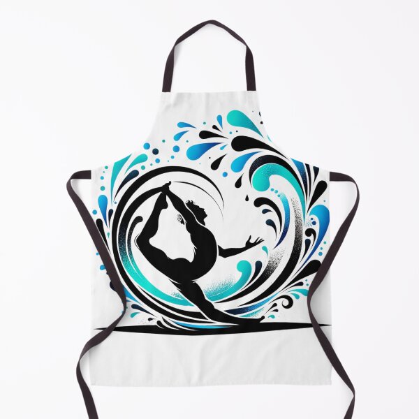 Item preview, Oceanic Dance - Yoga Dancer's Pose with Dynamic Water Imagery designed and sold by figouraArtstic.