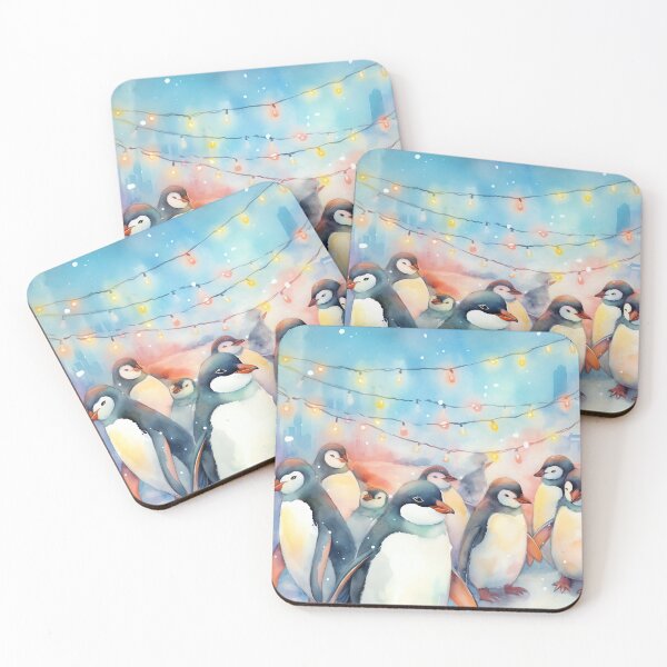 Item preview, Whimsical Penguin Parade designed and sold by cute-animals99.