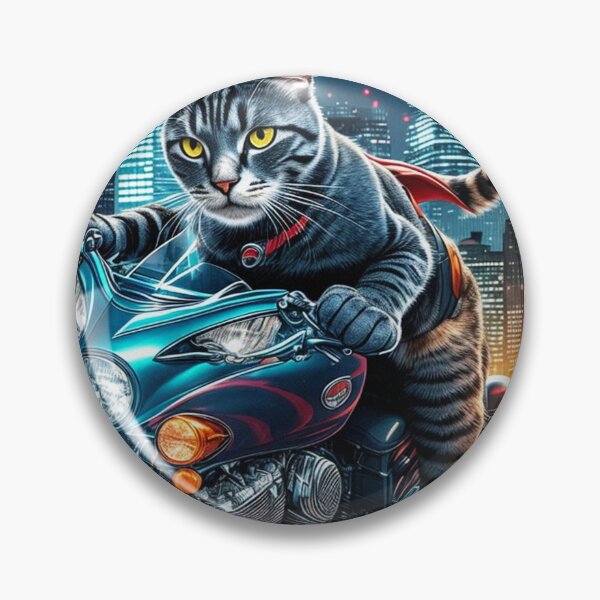 Item preview, Adventurous Biker Cat designed and sold by TaPaVu.