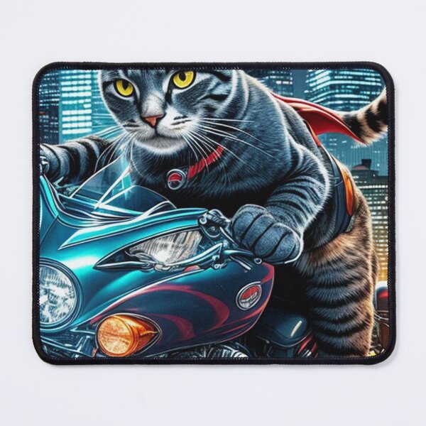 Item preview, Adventurous Biker Cat designed and sold by TaPaVu.