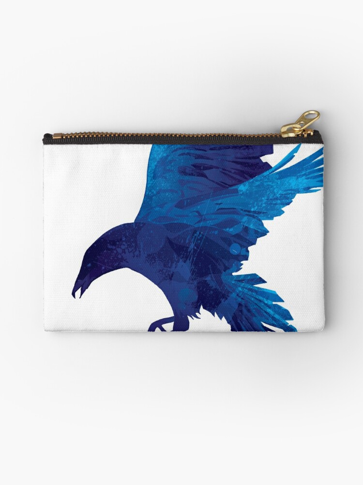 Raven Blue Painting Zipper Pouch By Polliadesign Redbubble