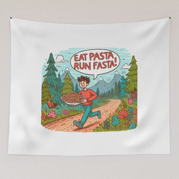 Item preview, Eat Pasta Run Fasta designed and sold by Azrora.