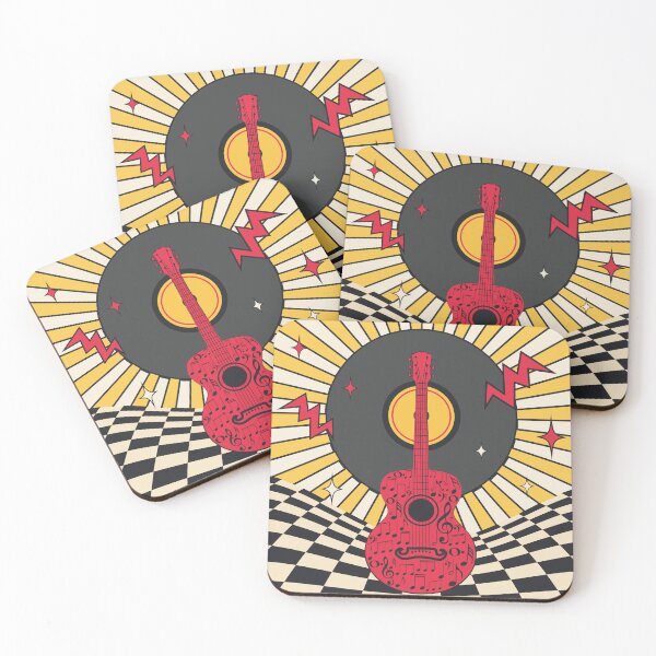 Item preview, Retro guitar and chess floor designed and sold by AnnArtshock.