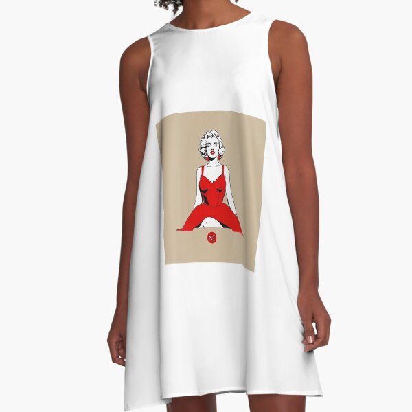 Item preview, Marilyn Monroe Red Dress Retro  designed and sold by AndreG1993.