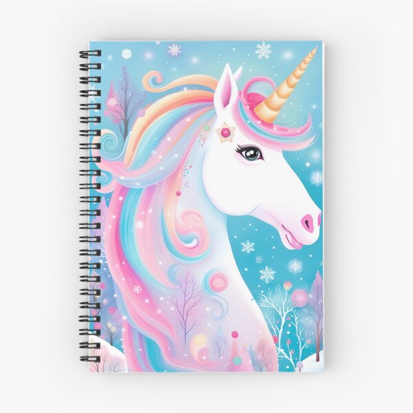 Item preview, Enchanted Winter Unicorn in a Magical Snowy Realm designed and sold by FriskyLemur.