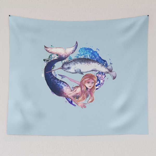 Item preview, Narwhal Mermaid Tail Design designed and sold by GraphicRhythm.