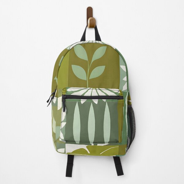 Item preview, Mid Century Botanical Retro Geometric Leaves Florals Olive, Mint designed and sold by Prints and Lifestyle.