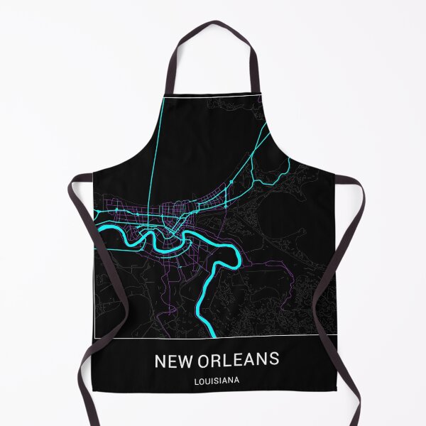 Item preview, New Orleans Louisiana Named City Map - Neon Fantasy designed and sold by StylishStacks.