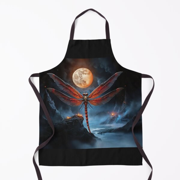 Item preview, Dragonfly with a moon designed and sold by MarvinLiba.
