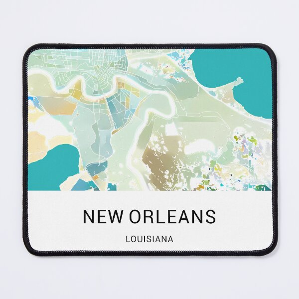 Item preview, New Orleans Louisiana Named City Map - Pastel Color Scheme designed and sold by StylishStacks.