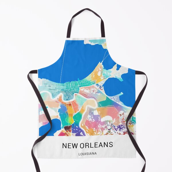 Item preview, New Orleans Louisiana Named City Map - Tropical Rainbow Scheme designed and sold by StylishStacks.