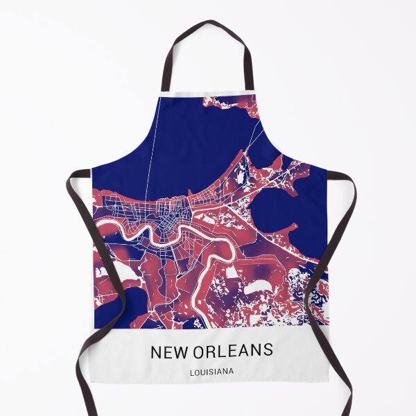 Item preview, New Orleans Louisiana Named City Map - Red-Blue Duotone designed and sold by StylishStacks.