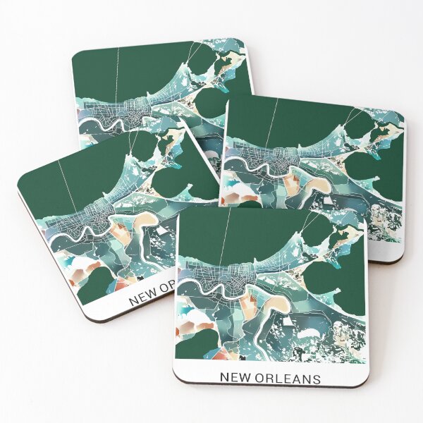 Item preview, New Orleans Louisiana Named City Map - Lush Green designed and sold by StylishStacks.