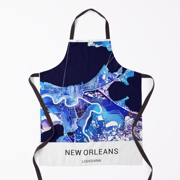 Item preview, New Orleans Louisiana Named City Map - Marine Blue designed and sold by StylishStacks.