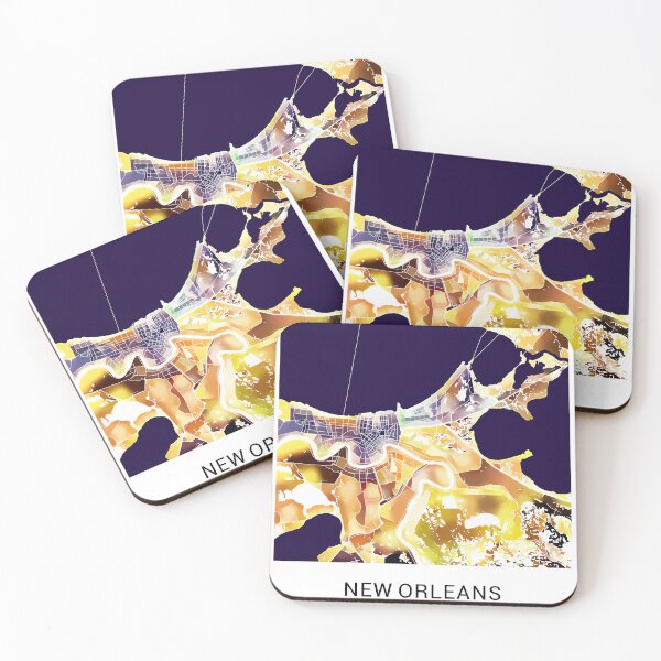 Item preview, New Orleans Louisiana Named City Map - Golden Yellow designed and sold by StylishStacks.
