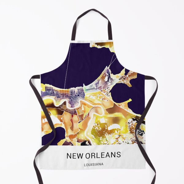 Item preview, New Orleans Louisiana Named City Map - Golden Yellow designed and sold by StylishStacks.