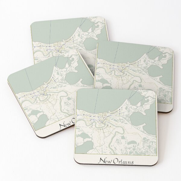 Item preview, New Orleans Louisiana Named City Map - Hand-Drawn designed and sold by StylishStacks.