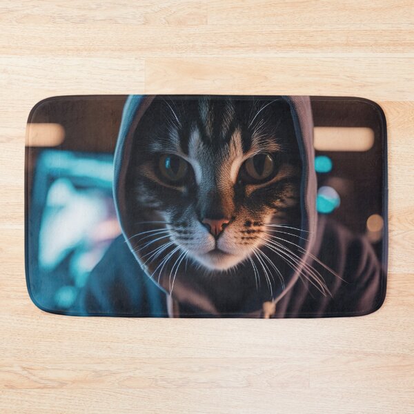 Item preview, Cyber Whiskers: Hacker Cat Unleashes Mischief designed and sold by RK - Shop.