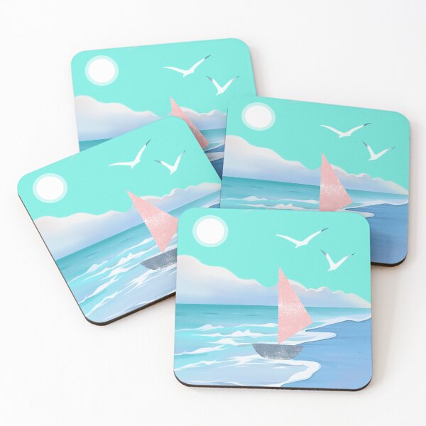 Item preview, An aesthetic artistic painting, the beauty of the tranquility of the beach designed and sold by RAIN SPIRIT.