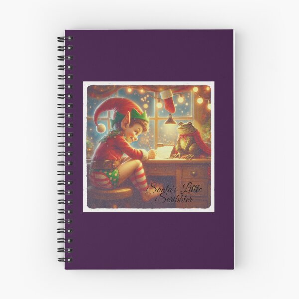 Item preview, Whimsical Holiday Delight - Santa's Little Scribbler Elf and Toad in Festive Festivities designed and sold by zax454.