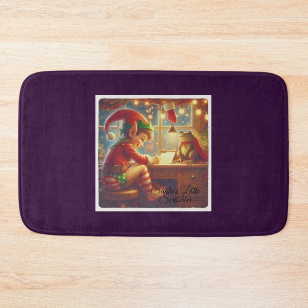 Item preview, Whimsical Holiday Delight - Santa's Little Scribbler Elf and Toad in Festive Festivities designed and sold by zax454.