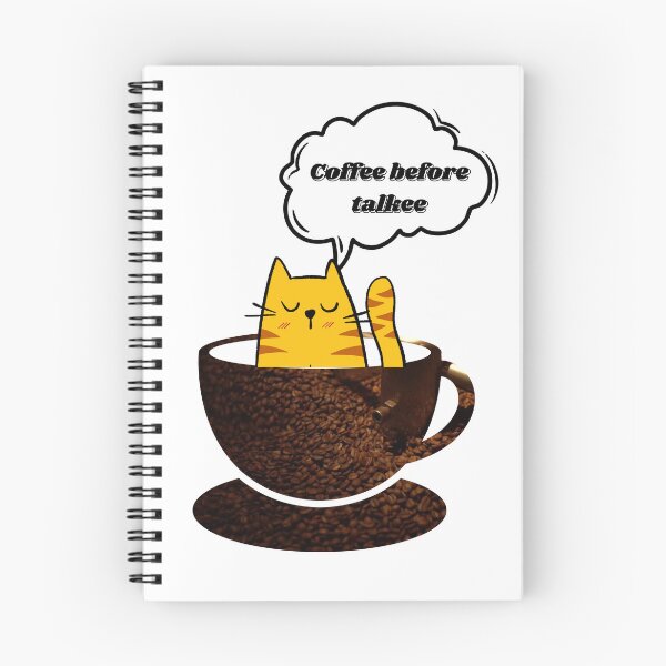Item preview, Coffee before Talkee cat designed and sold by Mikusia.