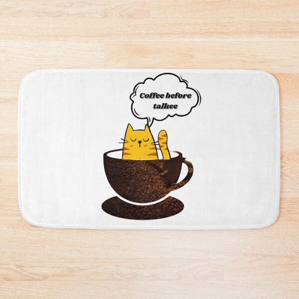 Item preview, Coffee before Talkee cat designed and sold by Mikusia.