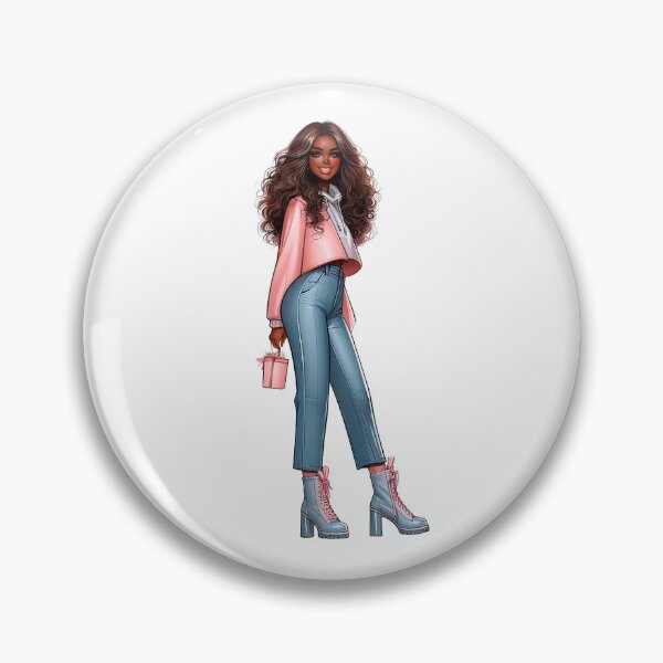 Item preview, Winter Girl Design, Afro Fashion Woman, Winter Cute Girl Art Work. designed and sold by gabrielakrall.