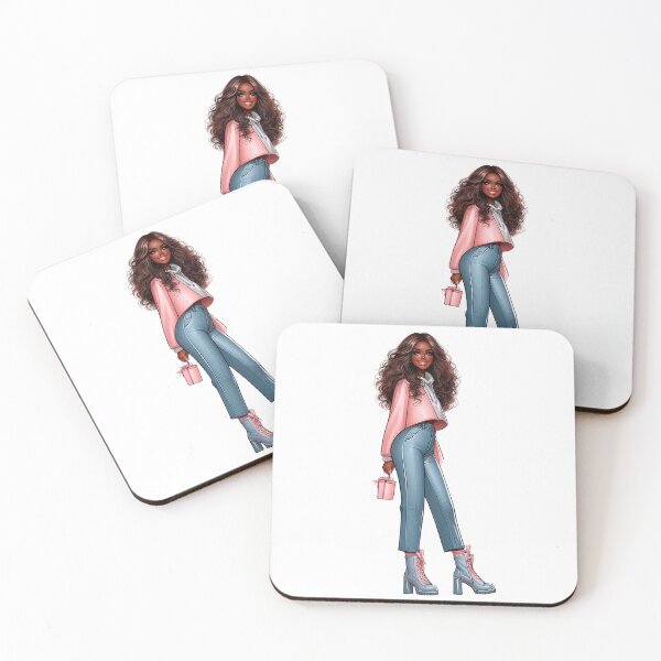 Item preview, Winter Girl Design, Afro Fashion Woman, Winter Cute Girl Art Work. designed and sold by gabrielakrall.